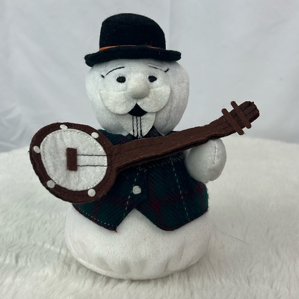 Stuffins 1998 the Rudolph Company narrator snowman vintage bean filled plush.